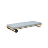 Picture of Sunlounger, maui, teak natural- aluminium grey metallic,  2 cushions slate (s&b) 209.3x86.2x33.5cm