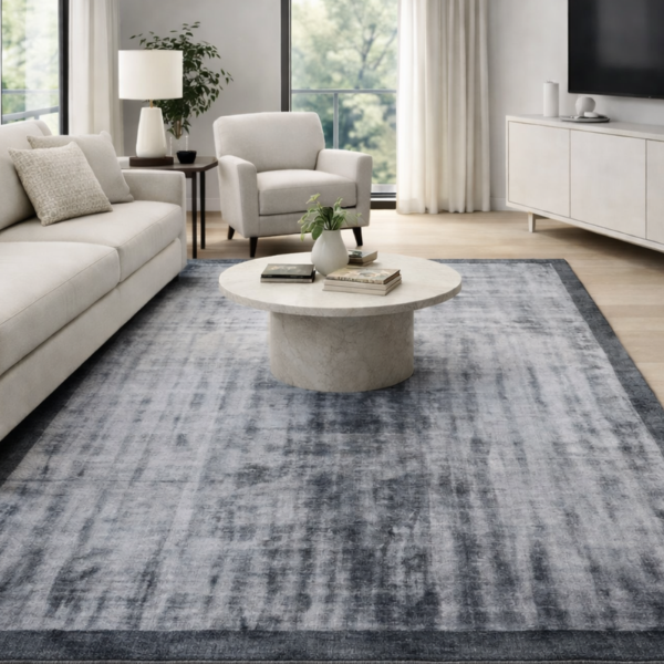 Picture of Carpet, horizon, hand woven wool, blue carbone, 300x400cm