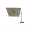 Picture of Umbrella, sensu, aluminium white matt, fabric vanilla, canteliever with 360 degree rotation, no flaps, pole size 90*48mm, dia.3x3m