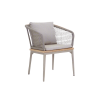 Picture of Chair with armrest, goa, aluminium grey tortora, rattan quarz grey,  2 cushions fossil (s&b) 61x62x76cm