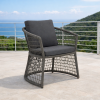 Picture of Chair, konos, aluminium anthracite, rattan lava mix, 66x62x76cm