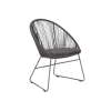 Picture of Chair with armrest, malibu, aluminium grey metallic, rattan pebble mix,  cushion midnight 67x67x86cm