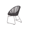 Picture of Chair with armrest, malibu, aluminium grey metallic, rattan pebble mix,  cushion midnight 67x67x86cm
