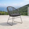 Picture of Chair with armrest, malibu, aluminium grey metallic, rattan pebble mix,  cushion midnight 67x67x86cm