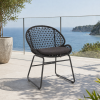 Picture of Chair with armrest, riva, aluminium anthracite, rattan lava mix, cushion midnight, 61x59x82cm