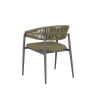 Picture of Chair, selma, aluminium anthracite, rattan olive green, 60x53x73cm