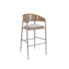 Picture of Bar stool, capri, aluminium warm grey and terra mix, 60x56x103cm