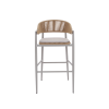 Picture of Bar stool, capri, aluminium warm grey and terra mix, 60x56x103cm