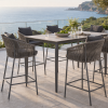 Picture of Bar chair, ceylon, aluminium anthracite, rattan lava mix, with 2 cushions midnight (s&b), 58x58x107cm