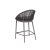 Picture of Stool, malibu, aluminium grey, rattan pebble mix, cushion midnight 54x50x86cm