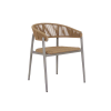 Picture of Chair, capri, aluminium warm grey, rattan terra mix, 60x53x73cm