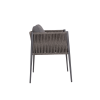 Picture of Chair with armrest, emmy, aluminium anthracite, rattan lava mix, 63x61x73cm