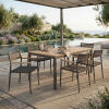 Picture of Chair with armrest, mood, aluminium anthracite, rattan lava mix, 55x57x80cm