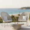 Picture of Lounge chair, malibu, aluminium grey tortora, rattan bright tan, 2 cushions tobacco (s&b) high back 84x86x113cm