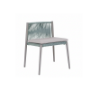 Picture of Side chair, emmy, aluminium blu sage,  cushion fossil, 59x60x72cm