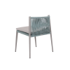 Picture of Side chair, emmy, aluminium blu sage,  cushion fossil, 59x60x72cm