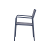 Picture of Chair with armrest, dafne, aluminium anthracite, rattan anthracite, 53x63x87cm