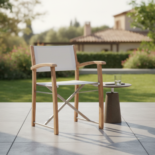 Picture of Chair, costa, teak natural, white, 59x56.5x82cm