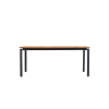 Picture of Dining table, bora, aluminium black matt, teak natural, 100x180x76cm