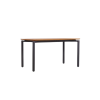 Picture of Dining table, bora, aluminium black matt, teak natural, 80x140x76cm