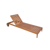 Picture of Sunlounger, isla, teak natural, cushion tabacco, 208x73x26cm