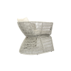 Fotografia e Karrige, iconic, alumin gri, ratan perle, 2 jasteke krem, 76x72x76cm .