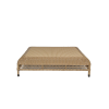 Picture of Coffee table, ibiza, aluminium caramel, rattan camel, 114x114x30cm