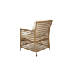 Picture of Sofa 1 seater, ibiza, aluminium caramel, rattan camel, 2 cushions champagne (s&b), 64.5x66.5x84cm