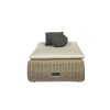 Picture of Sunbed, baia, aluminium caramel, rattan light brown, cushion champagne, 221x85x34cm