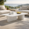Picture of Coffee table, dual, concrete, linen, 160x70x30cm