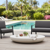 Picture of Coffee table, allure, concrete, ivory, dia.100x15cm