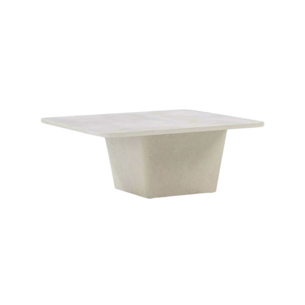 Picture of Coffee table, athos, concrete, ivory, 80x80x37cm