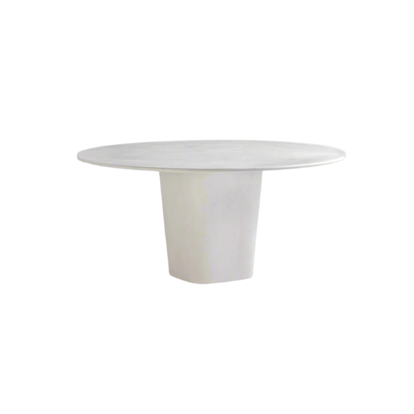 Picture of Dining table, athos, concrete, ivory, dia.160x74cm