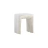 Picture of Coffee table, kubo, concrete, linen, 45.7x45.7x50.8cm