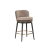 Picture of Counter stool, hera, black matt legs, fume-light grey, 54x58x92cm 