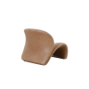 Picture of Lounge chair, ark, leather, marron, with brushed silver leg, 77x82x73cm