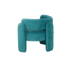 Picture of Armchair, euphoria, velvet turquoise, 86x76x67cm