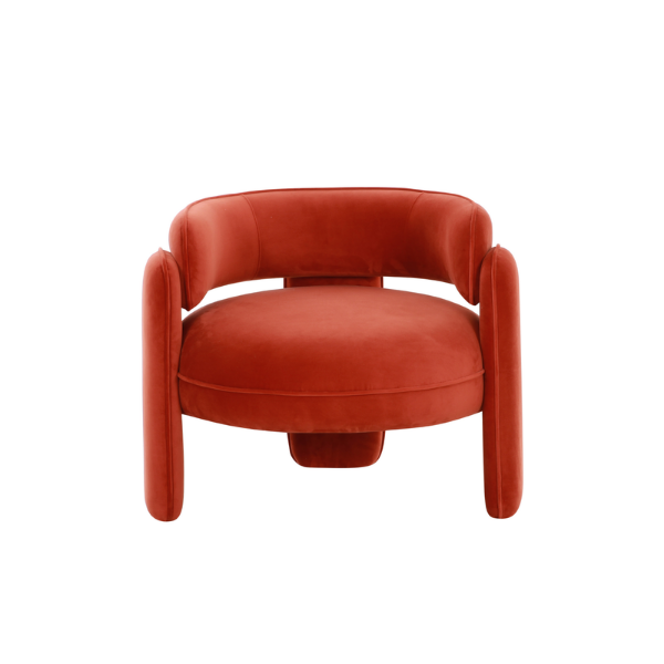 Picture of Armchair, euphoria, velvet orange, 86x76x67cm