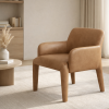 Picture of Lounge chair, frankie, leather, marron, 69x69x75cm 