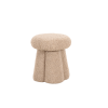 Picture of Ottoman, alina, fabric, dark beige, 43x43x49cm