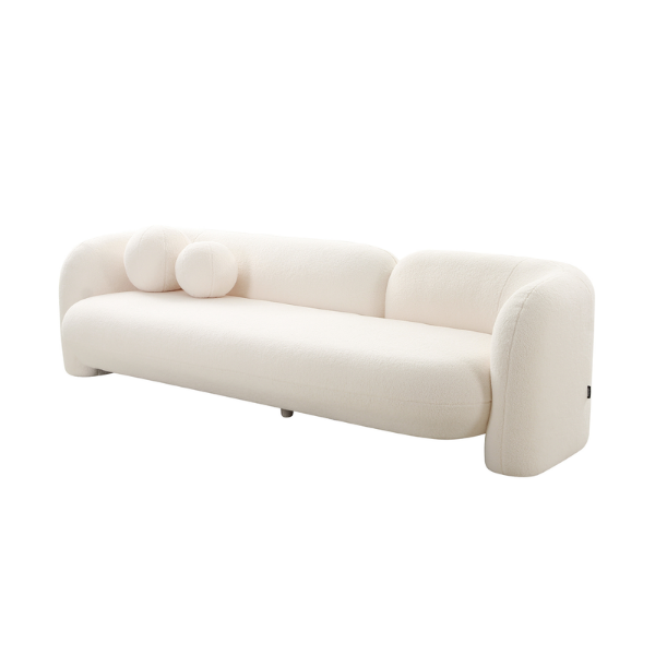 Picture of Sofa 4 seater, cosmopolitan, white, 2 pillows white, 262x91x68cm