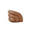 Picture of Swivel armchair , cosmopolitan, leather,  marron, 94x83x70cm