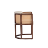 Picture of Chair with armrest, bungalow, wood structure, cushion cream, 62x49x69cm 