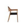 Picture of Chair with armrest, chesa, wood structure, black rope