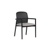 Picture of Chair with armrest, sena, wood black, cushion grey, 56x52x83cm 