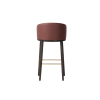 Picture of Bar stool, vela, wood structure, leather, terra, 52x53x103cm 