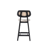 Picture of Counter stool, cleo, wood, black matt base, cushion sand, 44.5x51x100cm