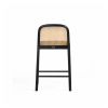 Picture of Counter stool, noa, wood, cushion black, 51x52x88cm