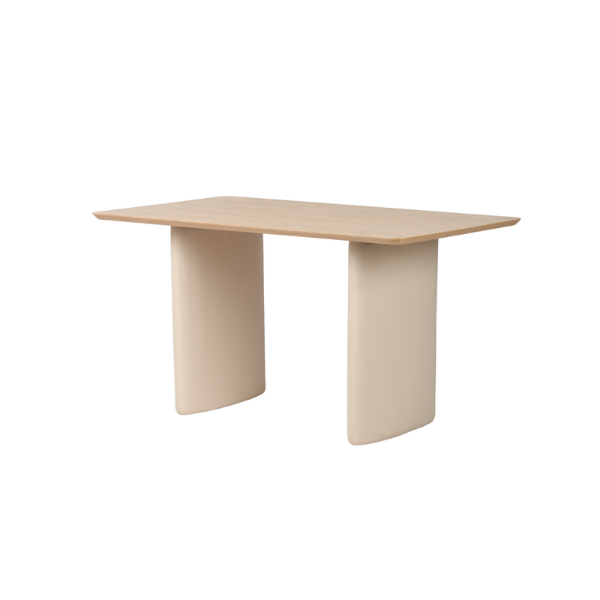 Picture of Dining table, duo, ash veneer, beige, 140x80x75cm