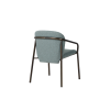 Picture of Chair with armrest, joli, metal bronze frame, fabric, blue sage 